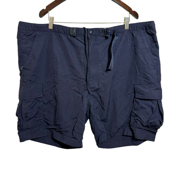 LANDS' END Men’s Belted Lined Navy Blue Swim Shorts Swim Shorts Sz. XXL (44-46) - Picture 1 of 8